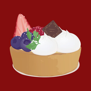 美味水果奶油蛋糕