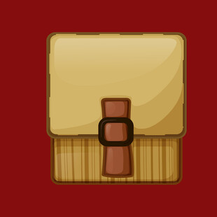 复古皮质搭扣方形背包