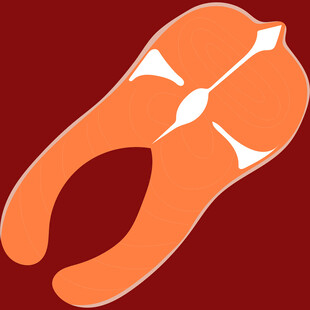 橙色抽象形状图案