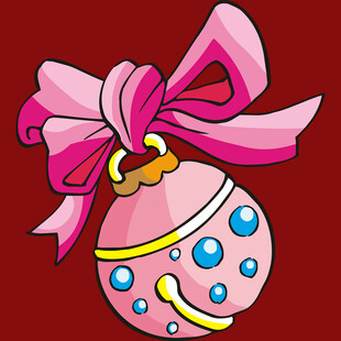 粉色蝴蝶结装饰的彩蛋