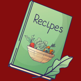 绿色食谱书满载新鲜食材