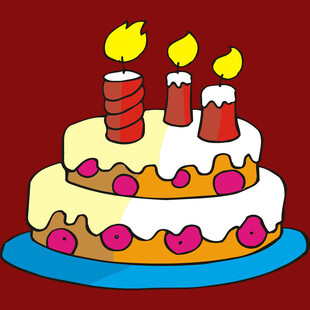卡通双层生日蛋糕