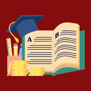 毕业季的学习用品与书籍