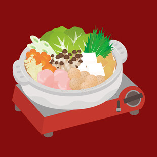 电火锅中的丰盛食材