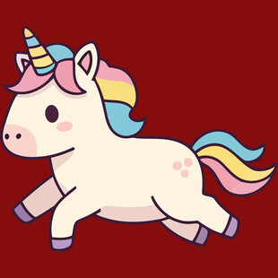 奔跑的可爱独角兽