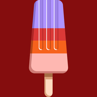 多彩分层冰棍插画