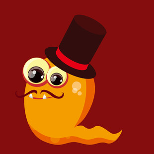 戴礼帽的俏皮小怪兽