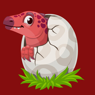 破壳而出的小恐龙