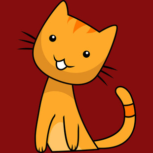 可爱橘猫卡通形象