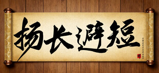 扬长避短中国传统书法艺术作品