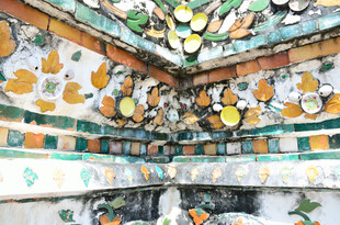 精美古代建筑彩绘一角