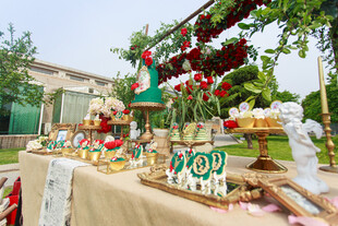 户外精致甜品桌布置