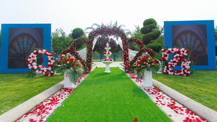 浪漫户外婚礼花园布置