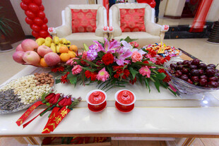 喜庆果花布置 营造温馨氛围