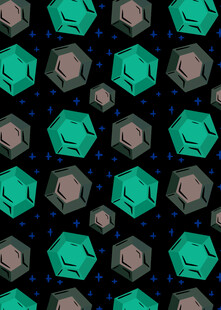 六边形几何图案背景设计