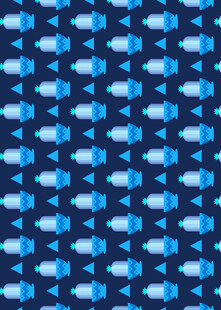 蓝色几何图案无缝背景