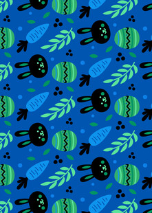 蓝色卡通图案无缝背景