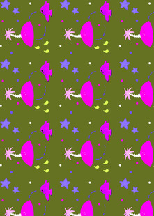 多彩星星昆虫图案背景