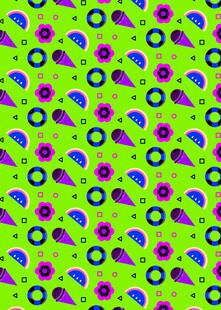 绿色背景多彩几何图案纹理