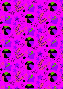 紫色背景热带风情图案