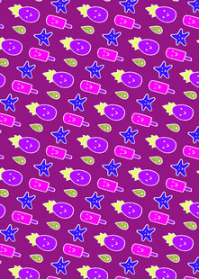 紫色梦幻糖果星星图案背景