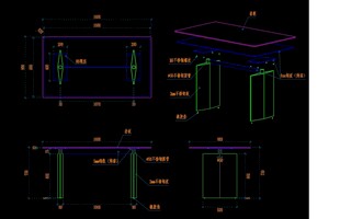 桌类家具设计图纸 泡茶桌 饭桌