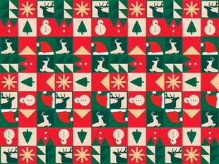 圣诞主题几何图案背景图