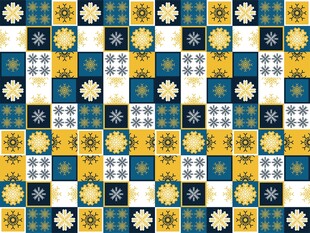 多彩几何花卉图案纹理