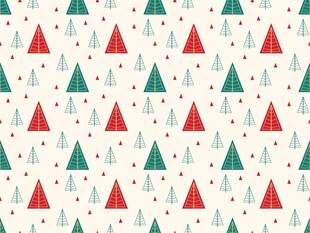 圣诞风几何圣诞树图案