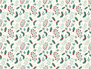 花卉植物元素无缝图案