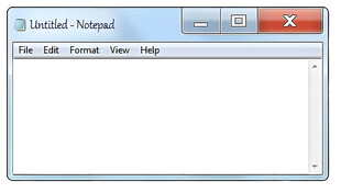 空白的未命名记事本窗口