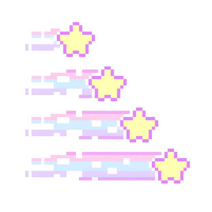 像素风星星彩色条纹图案