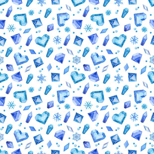 蓝色冰爽图案无缝背景