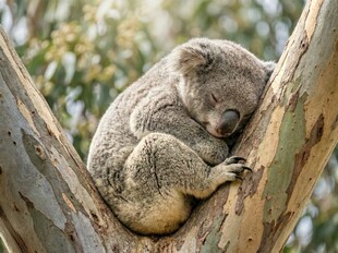 树上酣睡的考拉