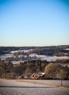 冬日乡村雪景风光