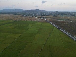 航拍广袤田野风光