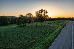 夕阳下的田野公路美景