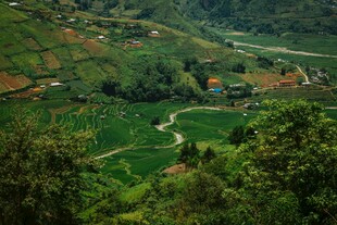 山间绿野田园风光美景