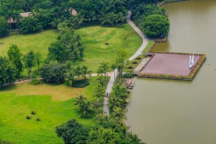 湖畔绿地景观俯瞰图