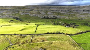 广袤绿野田园风光俯瞰图