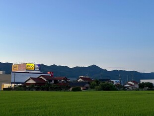 草原上的多彩建筑与远山