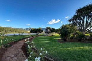 田园小径旁的秀丽自然风光