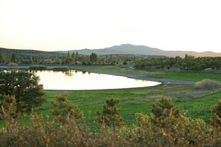 湖畔高尔夫美景