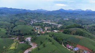 乡村田园风光俯瞰图