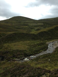 山间蜿蜒溪流的自然景致