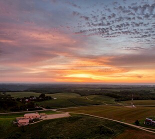 乡村绝美日落田园风光