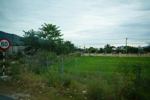 乡村田野旁的交通标识