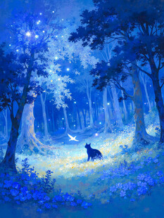 梦幻森林中的夜行者