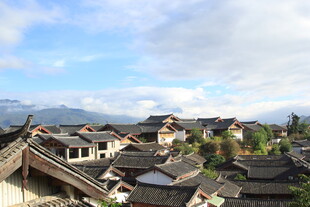 古村落风貌 屋顶错落有致