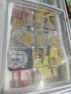 冰箱内丰富多样的冷冻食品